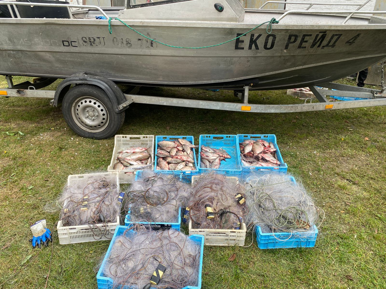 Екоінспектори перервали незаконну рибалку: у Сулінському заказнику вилучили кілометри сіток, збитки – 1,6 мільйона гривень